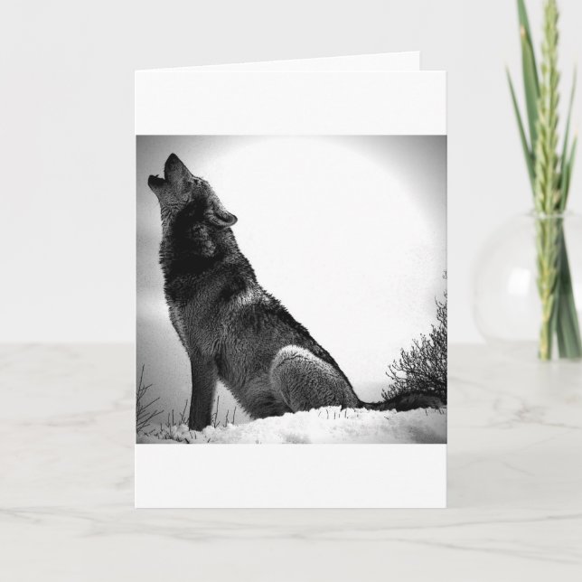 Carte Howling Wolf in Snow (Devant)
