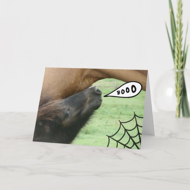 Carte Huez !  Cheval de Halloween (Devant)