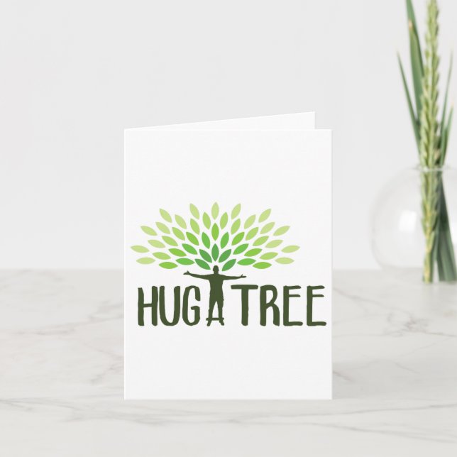 Carte Hug A Tree - Jour des terres Hugger Tree Save Eart (Devant)