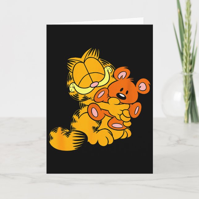 Carte Hugging Pooky Cartoon Cat  (Devant)