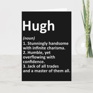 Carte Hugh Définition Nom personnalisé Amusant Anniversa