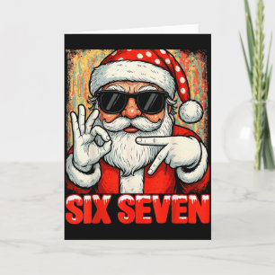 Carte Hugvyn Drôle Six Sept Mème Noël Cool Santa S