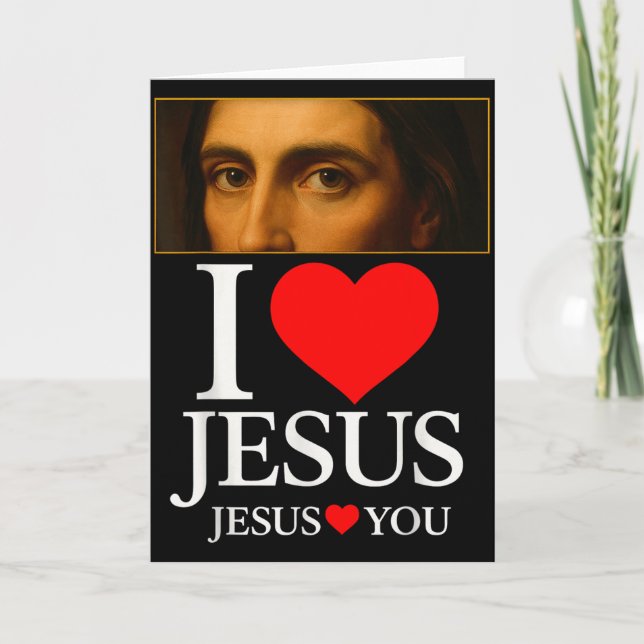 Carte Hugvyn I Love Jesus I Heart Jesus Faith American C (Devant)