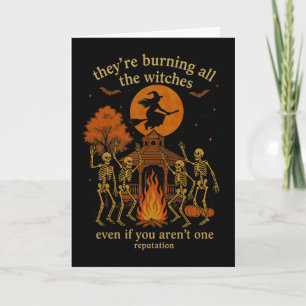 Carte Hugvyn Ils brûlent toutes les sorcières Skeleton W