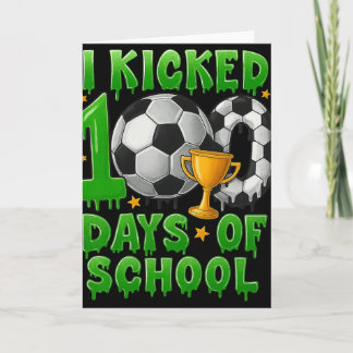 Carte Hugvyn j'ai botté 100 jours de soccer scolaire Dri
