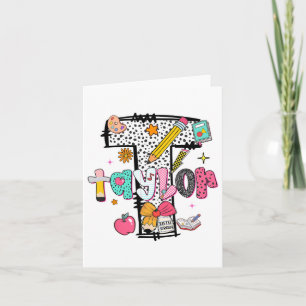 Carte Hugvyn Retour À L'École Taylor Nom Teac De Cinquiè