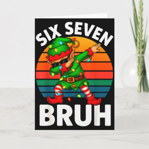 Carte Hugvyn Six Seven 6 7 Mème Elfe Dabbing Joyeux Noël