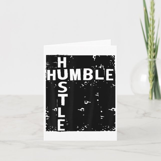 Carte Humble Hustle Insrational Motivational Entrepreneu (Devant)