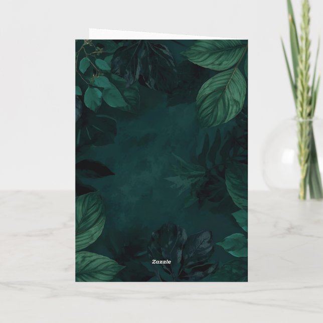 Carte Humeur de la Forêt d'Émeraude – Conception Botaniq (Dos)