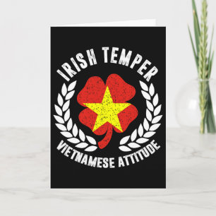Carte Humeur Irlandaise Attitude Vietnamienne Drapeau St