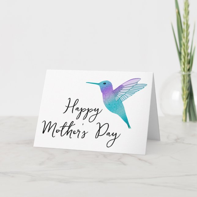 Carte Hummingbird Happy Mother's Day Greeting (Devant)