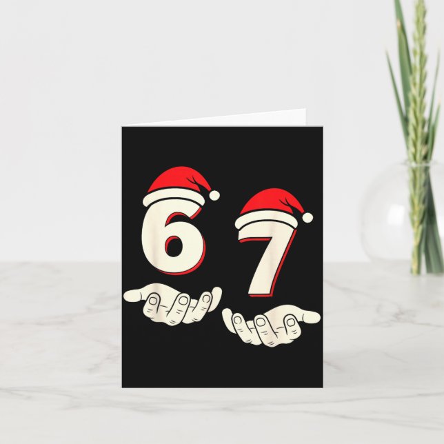 Carte Humor 6-7 Six Seven Christmas Funny 67 Meme  (Devant)
