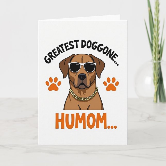 Carte Humoristique de Chien Cool Rayé (Devant)