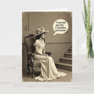 Carte humoristique vintage pour la fête des Mères