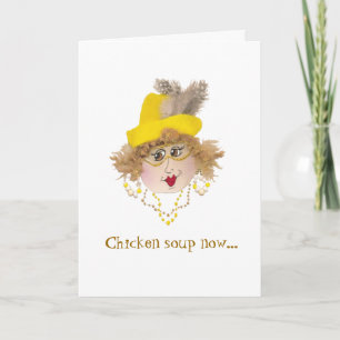 Carte Humoristique Whimsical Lady Get Well card