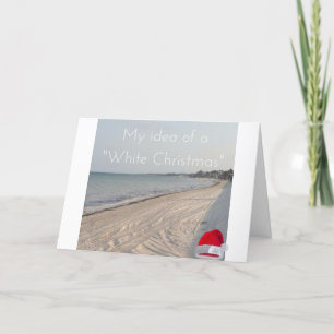 CARTE HUMOROUS BEACH CHRISTMAS GREETING CARD