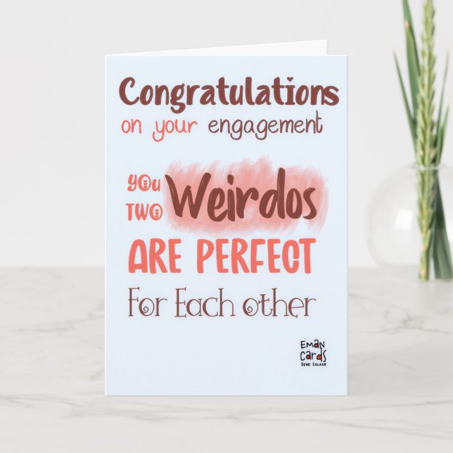 Carte Humorous Engagement Card for the Couple (Devant)