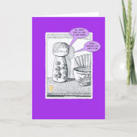 Humorous Kokeshi Doll & Shadow Blank Greeting Card