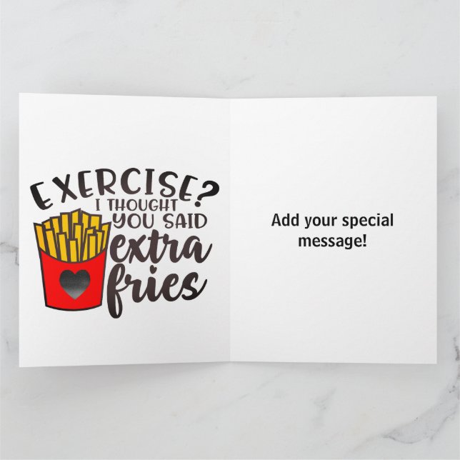 Carte *Humour - Ajoutez votre message spécial (Intérieur)
