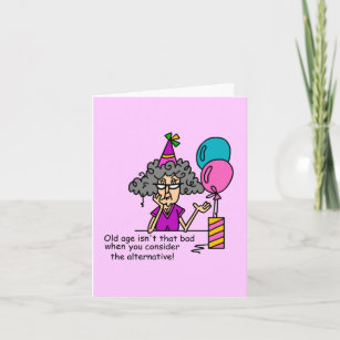 Cartes De Vœux Humour Personnes Agees Zazzle Fr