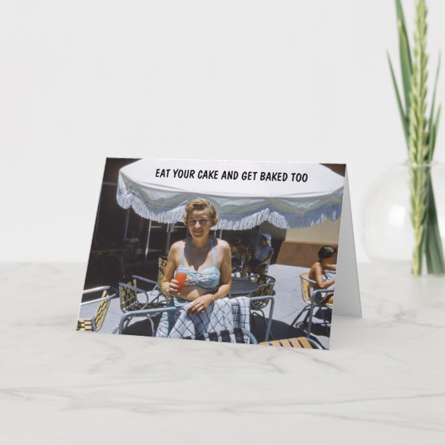 Carte Humour Anniversaire Pour Elle (Devant)