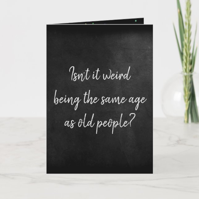 Carte Humour Anniversaire Sur Tableau Noir (Devant)