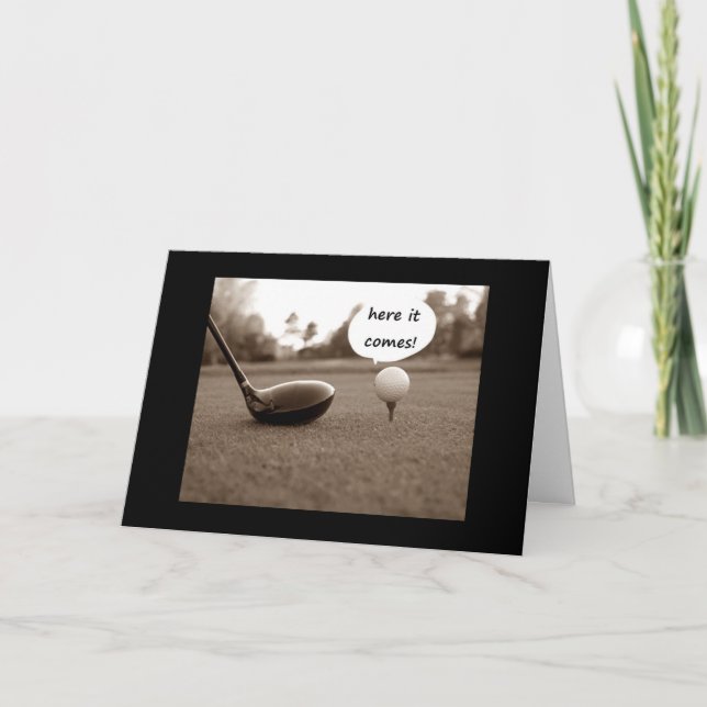 CARTE HUMOUR AU GOLFER DE RETRAITE (Devant)