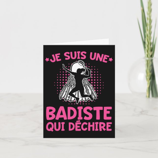 Carte Humour Badiste Je Suis Un Badiste Badminton (Devant)