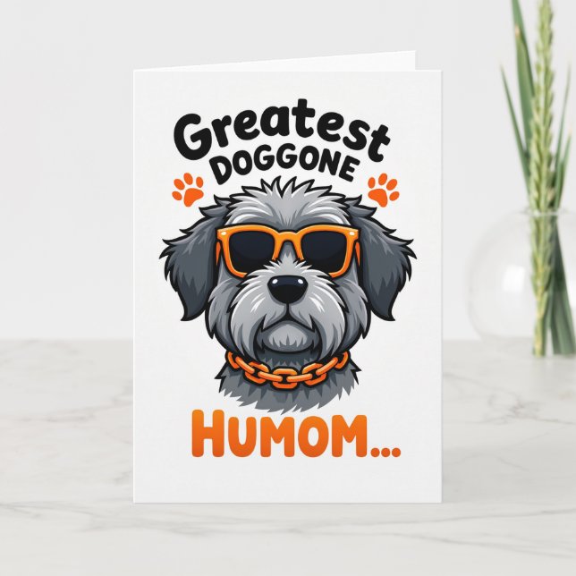 Carte Humour Chien Hirsute Mat (Devant)