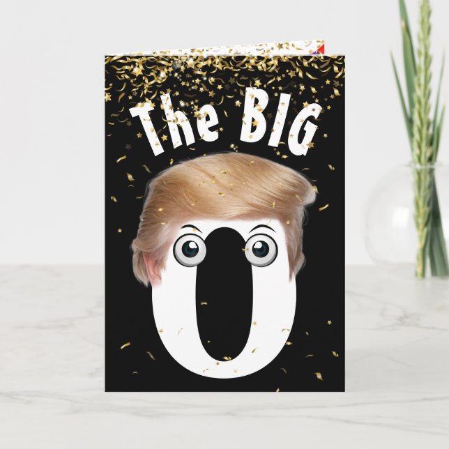 Carte Humour coiffure Trump pour 20e anniversaire avec c (Devant)