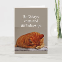 Humour d'anniversaire Chat dégoûté de l'autre côté