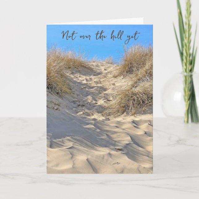 Carte Humour d'anniversaire de la dune de sable (Devant)