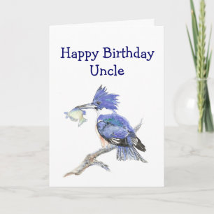 Carte Humour d'anniversaire de l'oncle de pêche Le marti