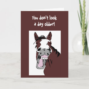 Cartes Humour Cheval D Anniversaire Zazzle Fr