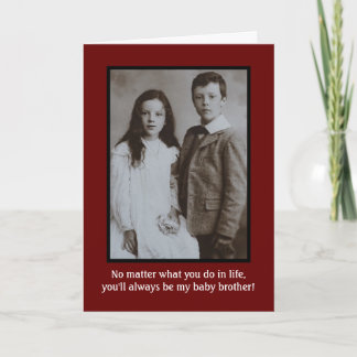 Carte Humour D'Anniversaire De Soeur À Frère Plus Jeune