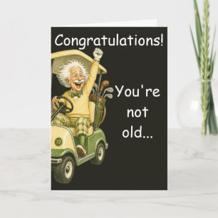 Carte Humour d'anniversaire drôle de golfeur au-delà de 