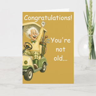 Carte Humour d'anniversaire drôle de golfeur au-delà de