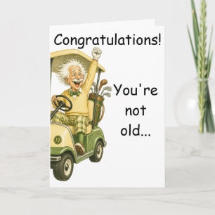 Carte Humour d'anniversaire drôle de golfeur au-delà de 