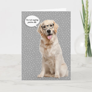Carte Humour d'anniversaire Golden Retriever