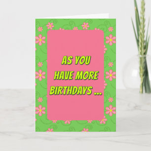 Carte Humour d'anniversaire pour vieillir