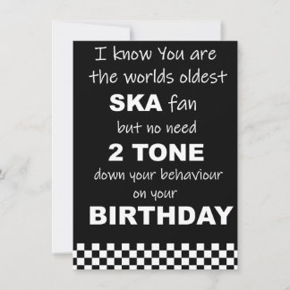 Carte humour d'anniversaire SKA
