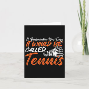Carte Humour de badminton drôle smash navette volant spo
