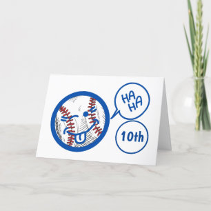 Carte humour DE BASEBALL "10ème" ET UN PEU D'HUMOUR D'AN
