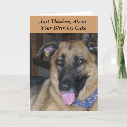 Carte Humour De Chien De Pavlov De Gateau D Anniversaire Zazzle Fr