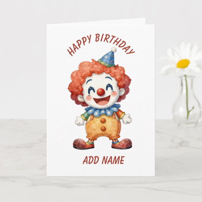 Carte Humour de cirque clownesque (Petite plante)
