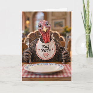 Carte Humour de dinde de Thanksgiving