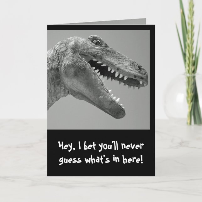 Carte Humour de dinosaure (Devant)