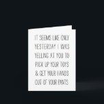 Carte Humour de Funny Kids<br><div class="desc">funny card for your groom up to quickly son or daughter; texte by bebebebetown</div>