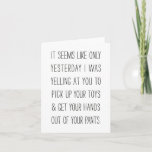 Carte Humour de Funny Kids<br><div class="desc">funny card for your groom up to quickly son or daughter; texte by bebebebetown</div>