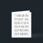 Carte Humour de Funny Kids<br><div class="desc">funny card for your groom up to quickly son or daughter; texte by bebebebetown</div>